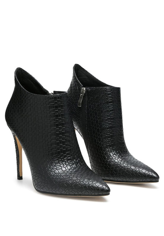 Lolita Textured Stiletto Boots