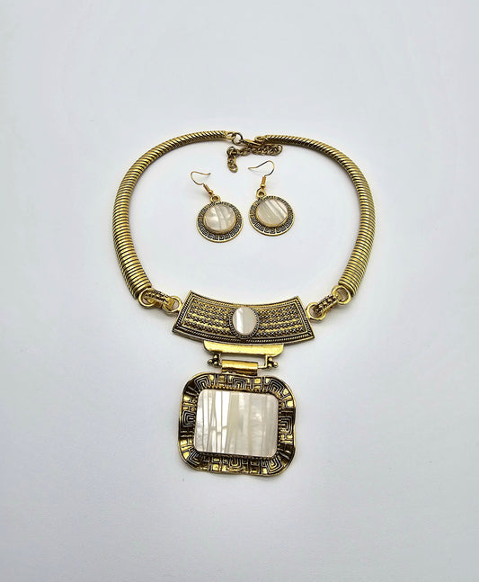 Vintage Tassel Necklace & Earring Set