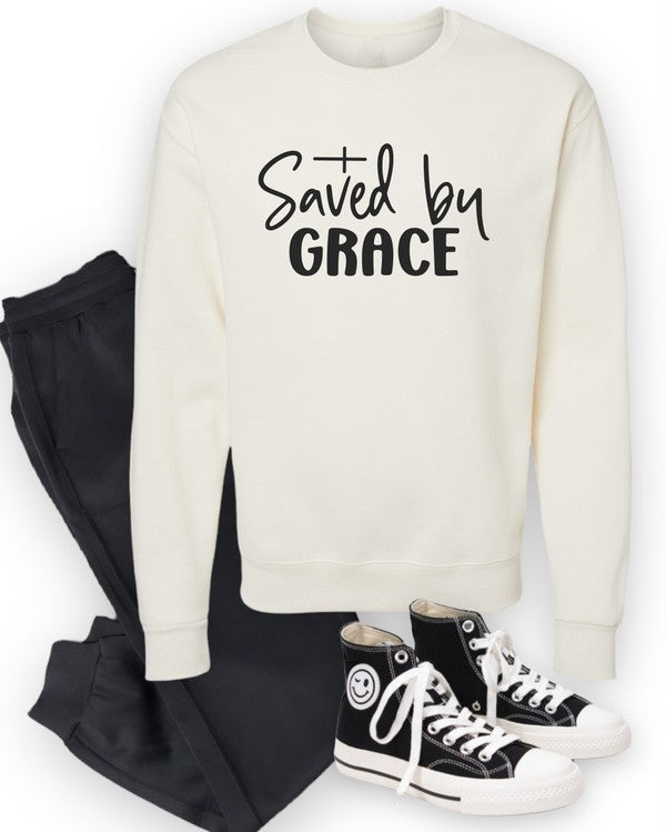 Saved by Grace Graphic Sweatshirt