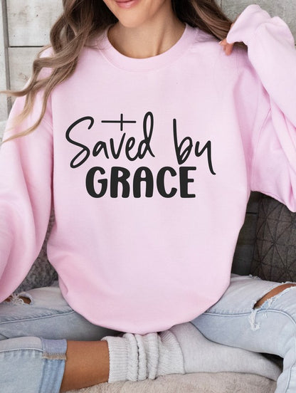 Saved by Grace Graphic Sweatshirt