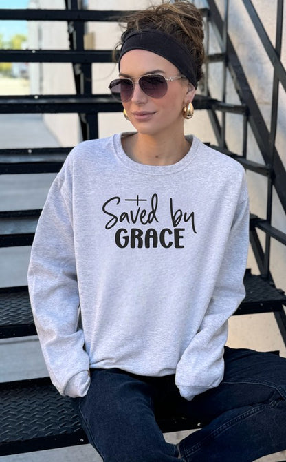 Saved by Grace Graphic Sweatshirt