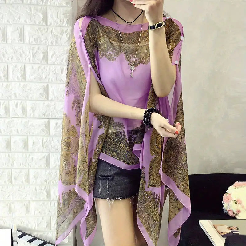 Chiffon Sun Protection Shawl