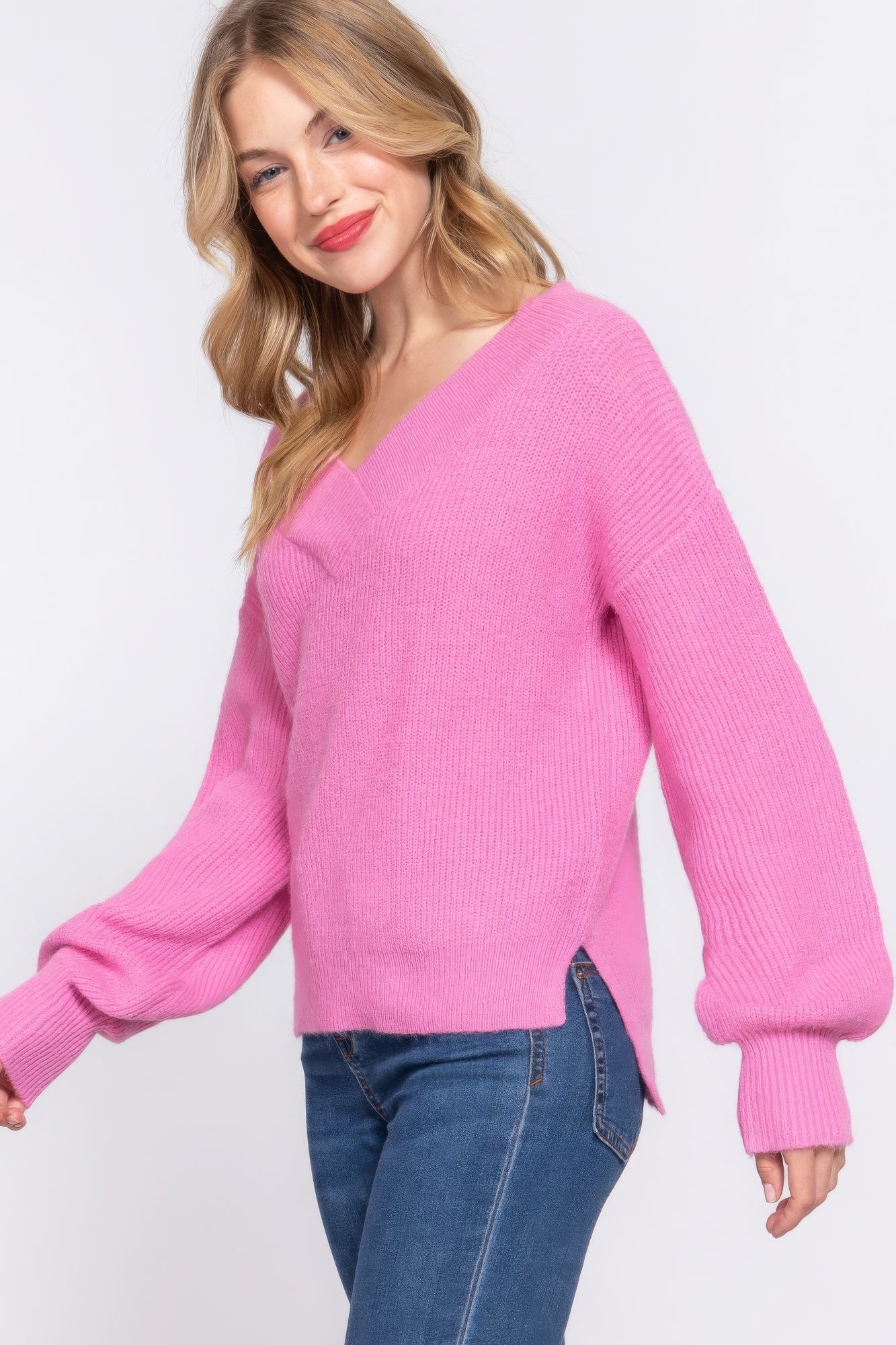 Double V-neck Sweater