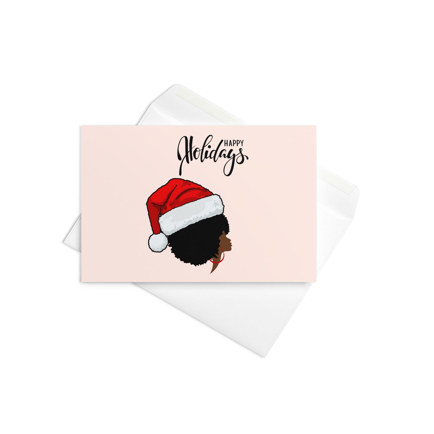 Santa Afro Holiday Greeting Card