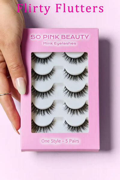 So Pink Beauty Mink Eyelashes 5 Pairs